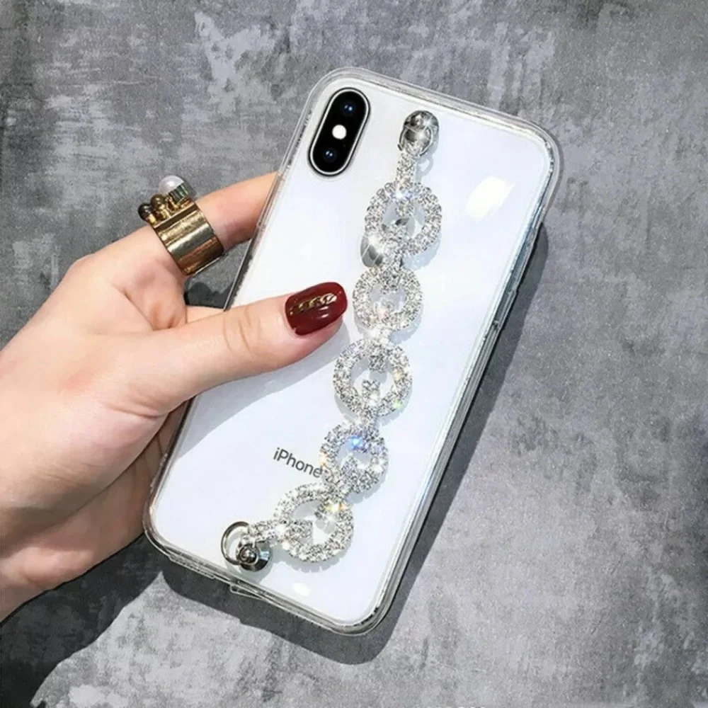 Glossy Clear iPhone Case w/Bling Bracelet💎